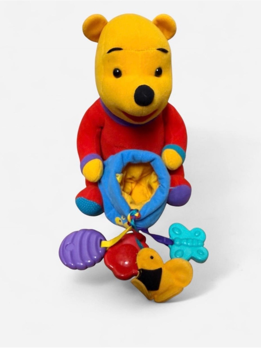 Vintage Disney Winnie The Pooh Plush Honey Pot Baby Teether Toys Mattel 1996
